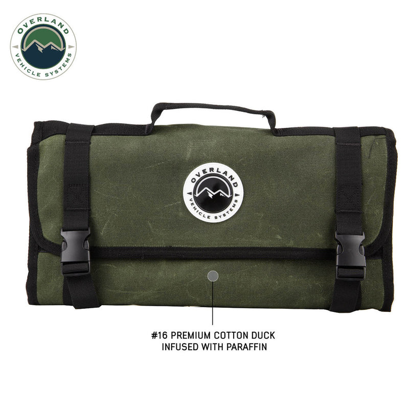 Load image into Gallery viewer, Overland Vehicle Systems Rolled Bag First Aid - #16 Waxed Canvas Universal
