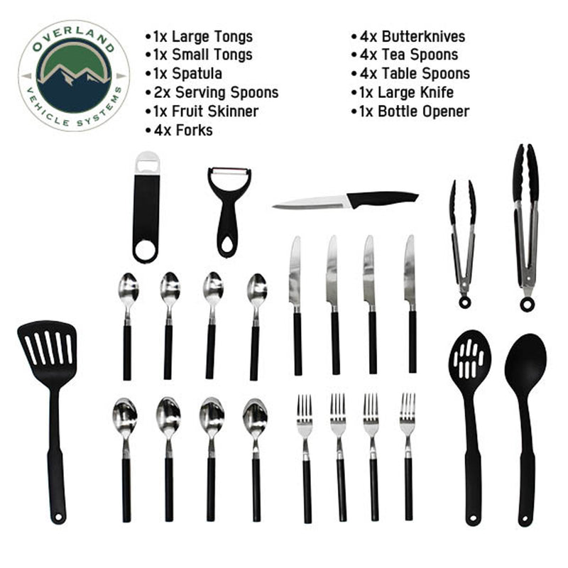 Load image into Gallery viewer, OVS Overland Kitchen Kit - 24 Piece Cooking and Utensil Kit, Hanging Carrying Case
