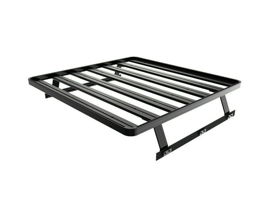 Front Runner Slimline II load bed rack kit for Toyota Tundra DC 4-Door Pickup Truck 2007-current on white background