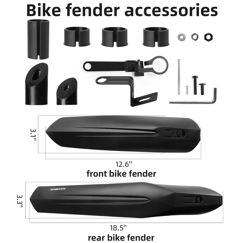 Load image into Gallery viewer, ROCKBROS Bike  Adjustable MTB Fenders Mudguard Rear Fenders Cycling Mud Guard
