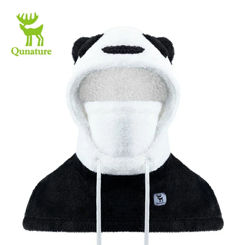 Load image into Gallery viewer, Qunature Panda Head Cover | Adorable Parent-Child Winter Wear
