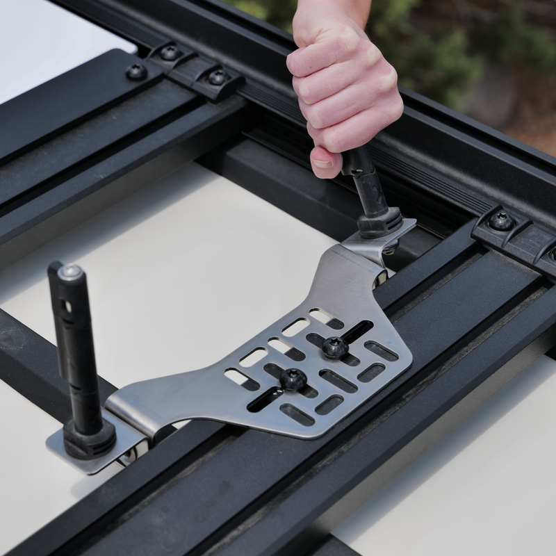 Load image into Gallery viewer, Overland Kitted Stealth Folding MAXTRAX® Roof Rack Mount
