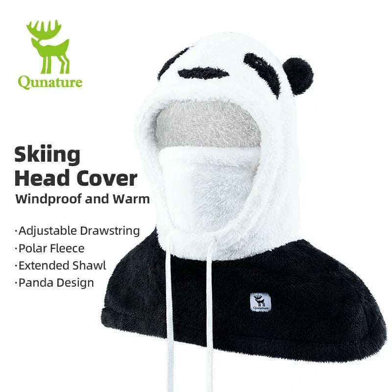 Load image into Gallery viewer, Qunature Panda Head Cover | Adorable Parent-Child Winter Wear
