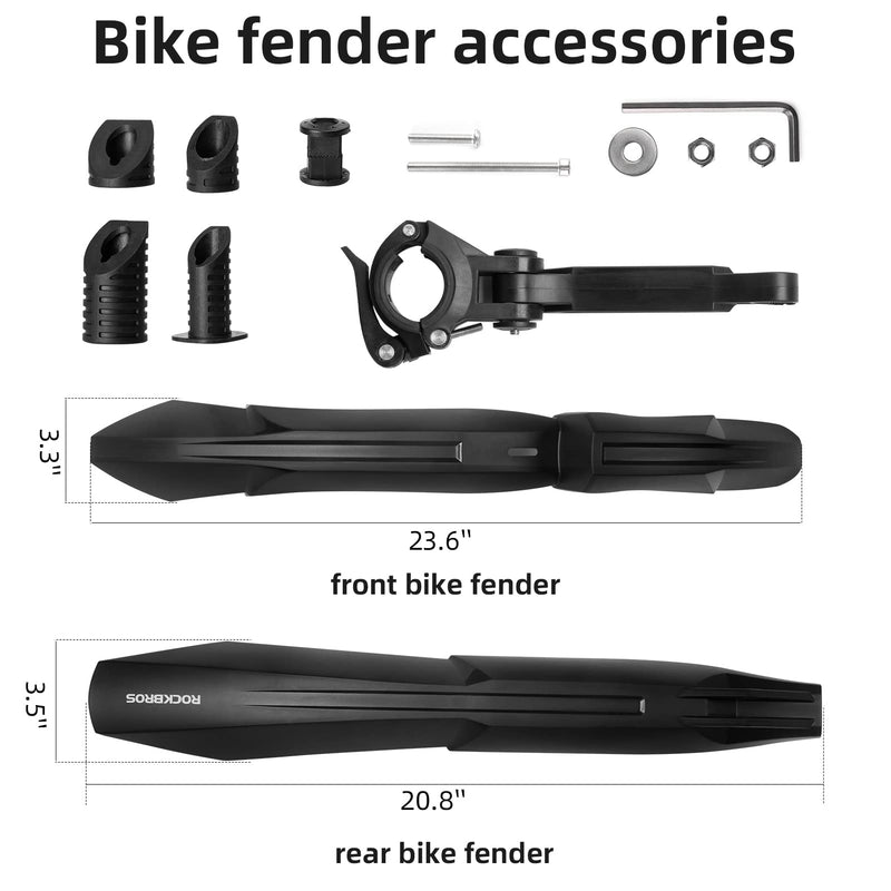 Load image into Gallery viewer, ROCKBROS Bike  Adjustable MTB Fenders Mudguard Rear Fenders Cycling Mud Guard
