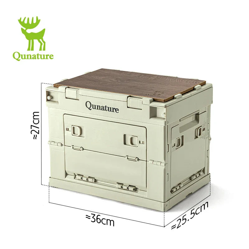 Load image into Gallery viewer, Qunature Outdoor Folding Storage Box with Multi-Door Design and Tabletop Option
