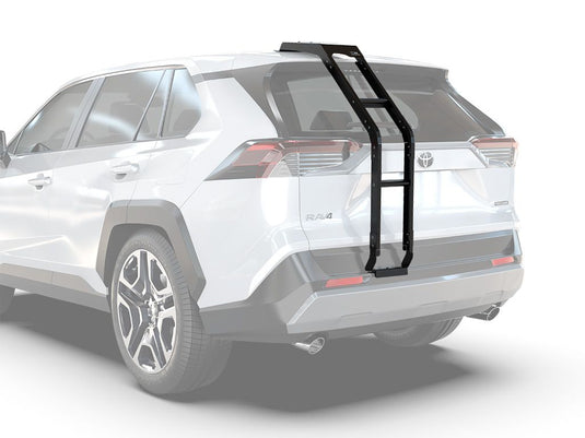 Alt text: "2019 Toyota RAV4 equipped with Front Runner ladder, showcasing the sleek and sturdy design for easy roof rack access."