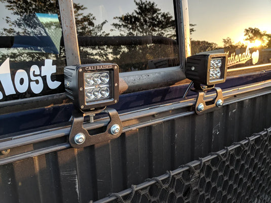Cali Raised LED Bed Rail Pod Mounting Brackets For Toyota Trucks