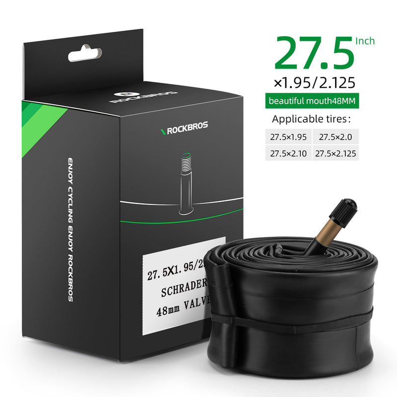 Load image into Gallery viewer, ROCKBROS 26'/27.5'X1.95/2.125 Mountain Bike Inner Tube 48mm Presta/Schrader Valve High Self Sealing Butyl Rubber
