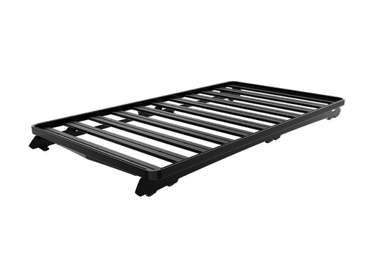 Front Runner Toyota Sequoia Slimline II Roof Rack Kit for 2008-Current models, durable black powder-coated aluminum construction with aerodynamic design, isolated on white background.