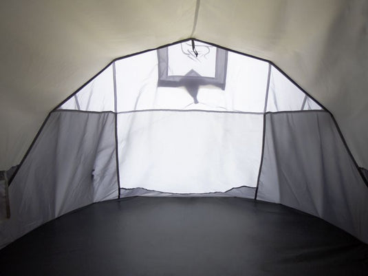 Interior view of Front Runner Flip Pop Tent showing the spacious design and window for ventilation.
