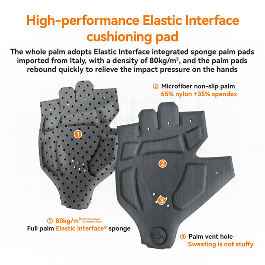 ROCKBROS Elastic Interface® Half-Finger Gel Padded Cycling Gloves