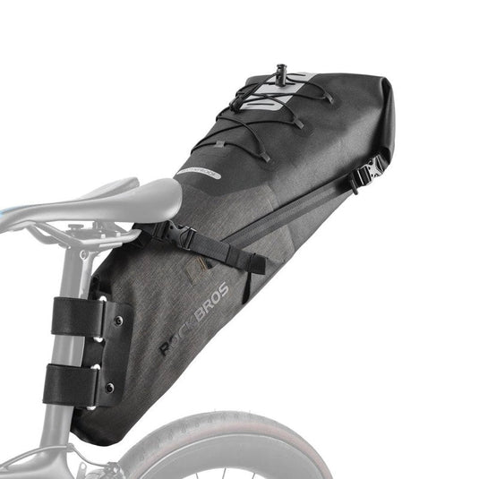 ROCKBROS Waterproof Bikepacking Saddle Bag 14L Adjustable Capacity Easy Install