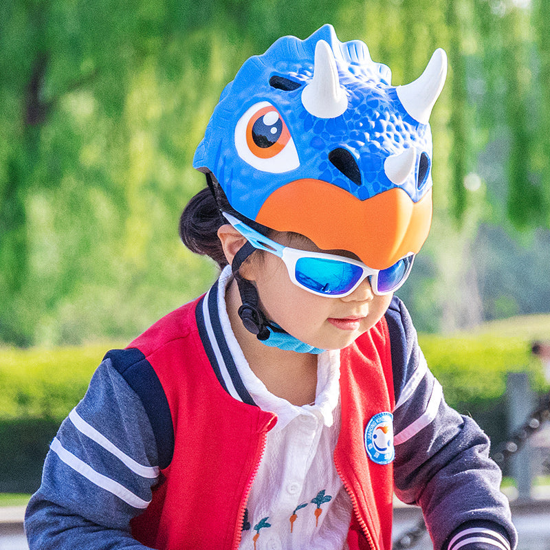 Load image into Gallery viewer, ROCKBROS Kids Cartoon Dinosaur Helmet Adjustable Lightweight
