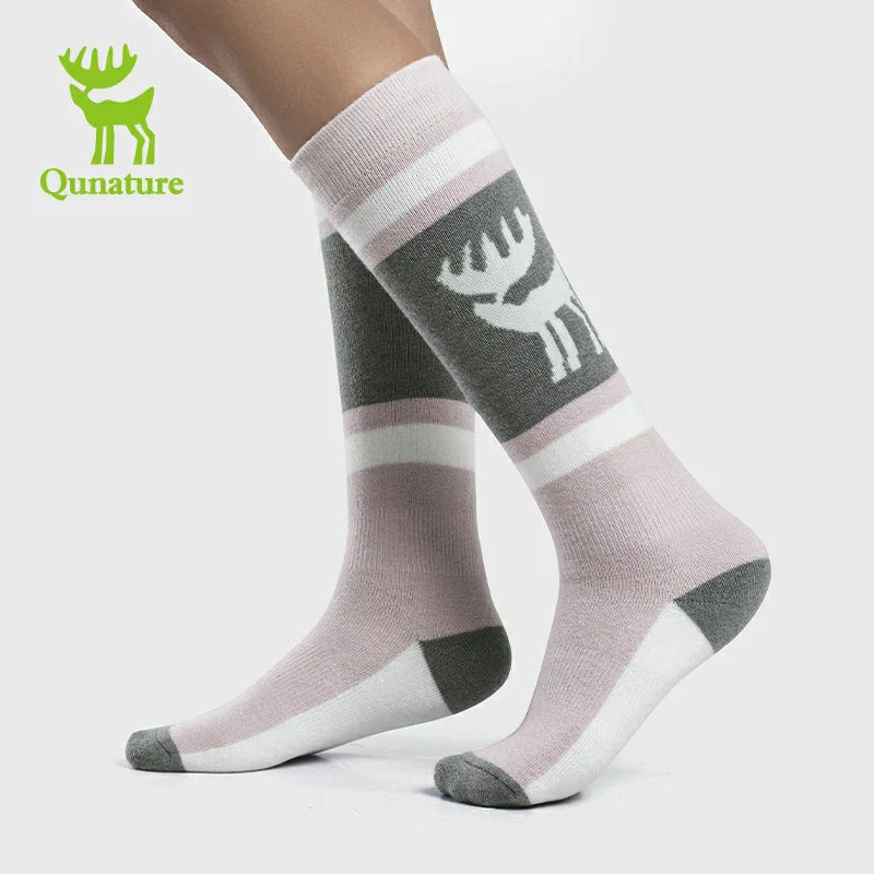 Load image into Gallery viewer, Qunature Wool Ski Socks Winter Warmth Shock Absorption for Skiing Comfort
