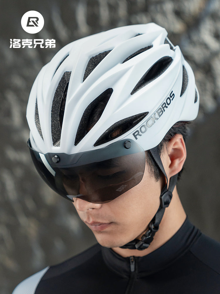 Load image into Gallery viewer, ROCKBROS Trail Helmet with Magnetic Goggles, Ionic+® Technology, and Adjustable Fit
