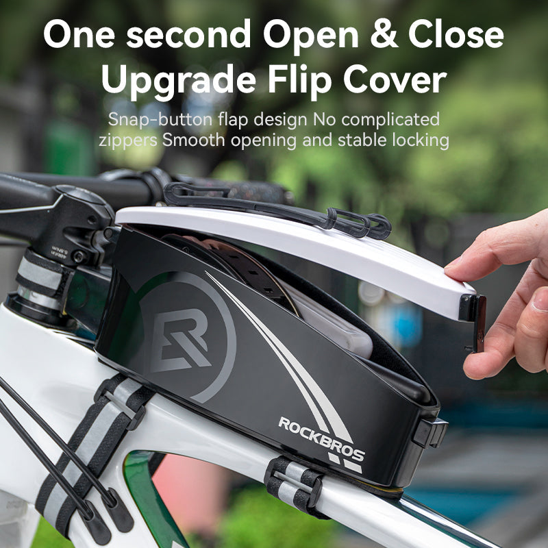Load image into Gallery viewer, ROCKBROS Bike Frame Phone Bag with Hard Case for Cellphones Below 6.8"
