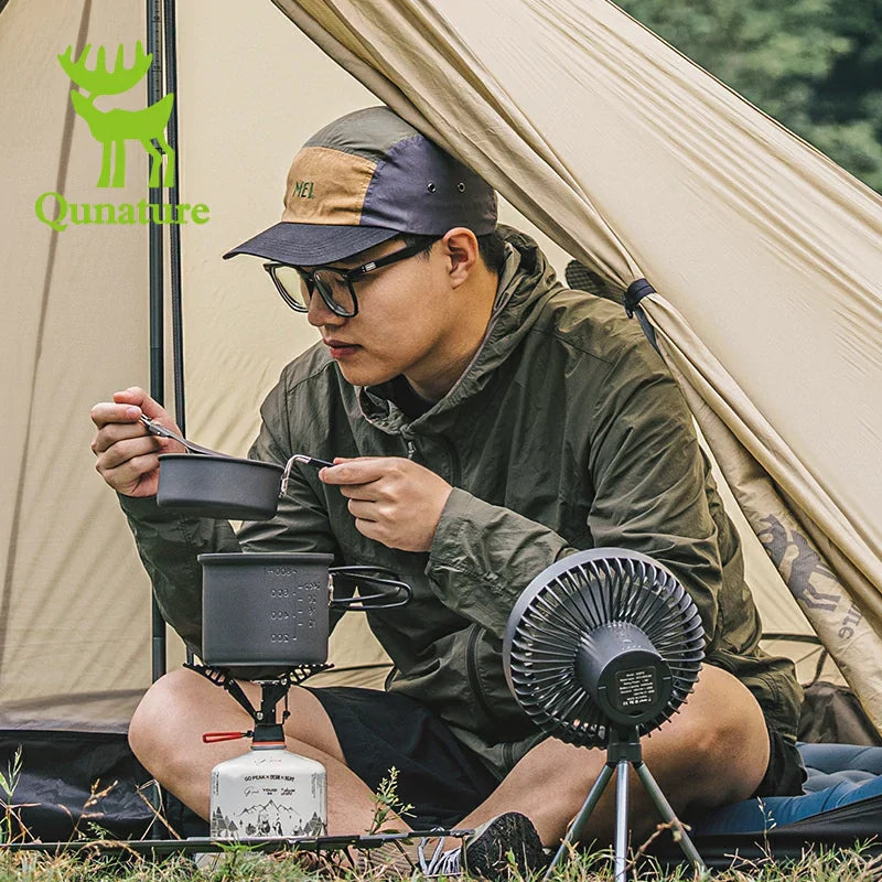 Load image into Gallery viewer, Qunature Ultra-Light Aluminum Camping Cookware Set with Nestable Design Handle
