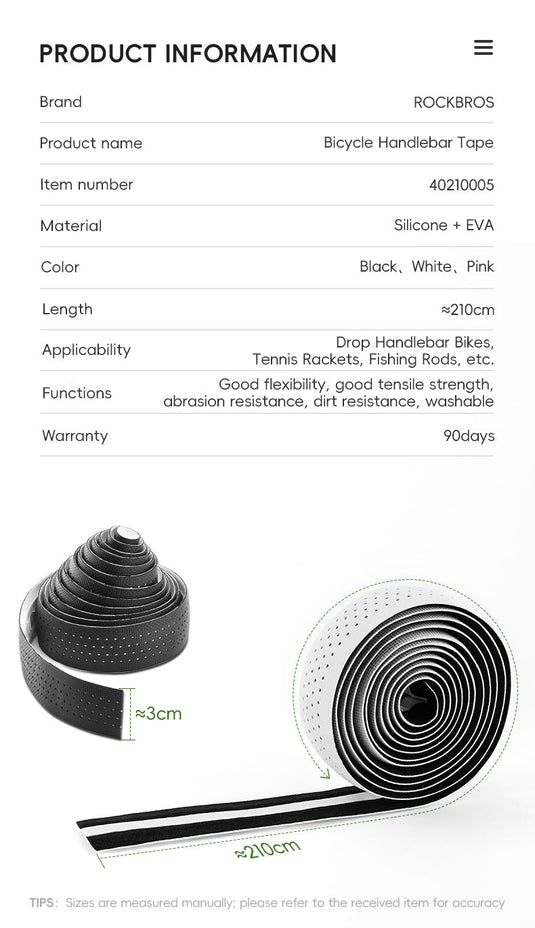 ROCKBROS Road Bike Handlebar Tape Eva Non-slip Shockproof