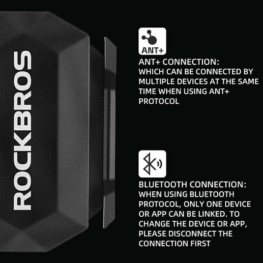 ROCKBROS RPM Cycling Speed Sensor for Road, Gravel and Mountain Bikes
