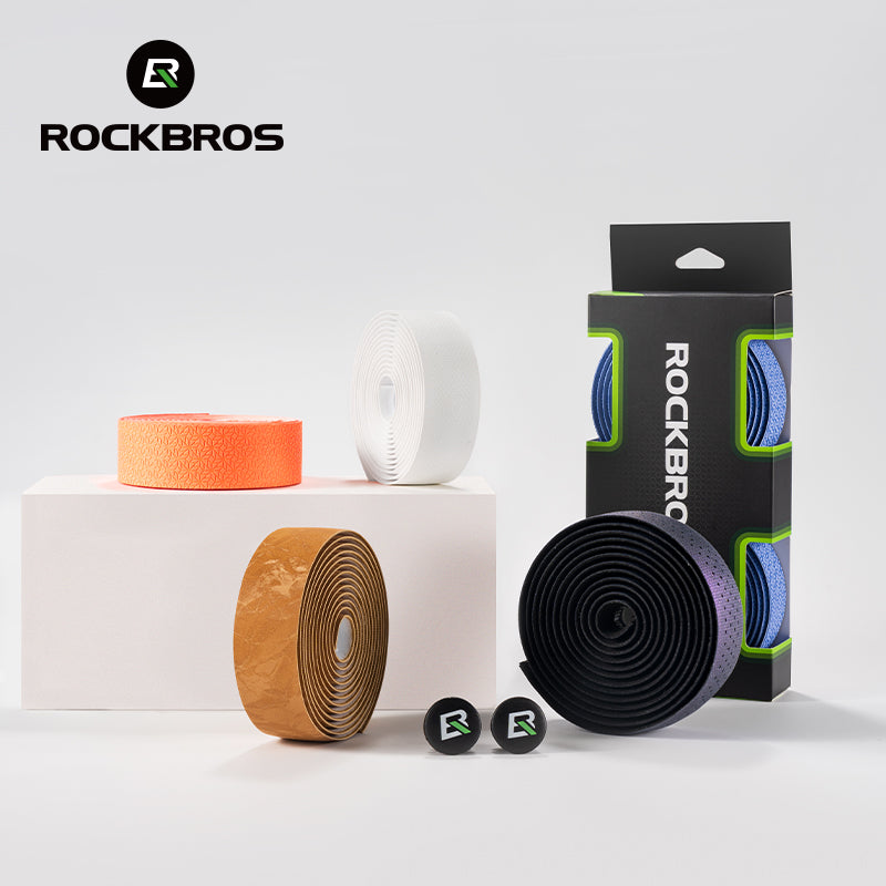 Load image into Gallery viewer, ROCKBROS Silicone PU Bicycle Handlebar Tape Soft Breathable Road Bike Tape Shock-absorption Anti-Slip Gravel Bicycle Handlebar Wrap Drop Bar Belt
