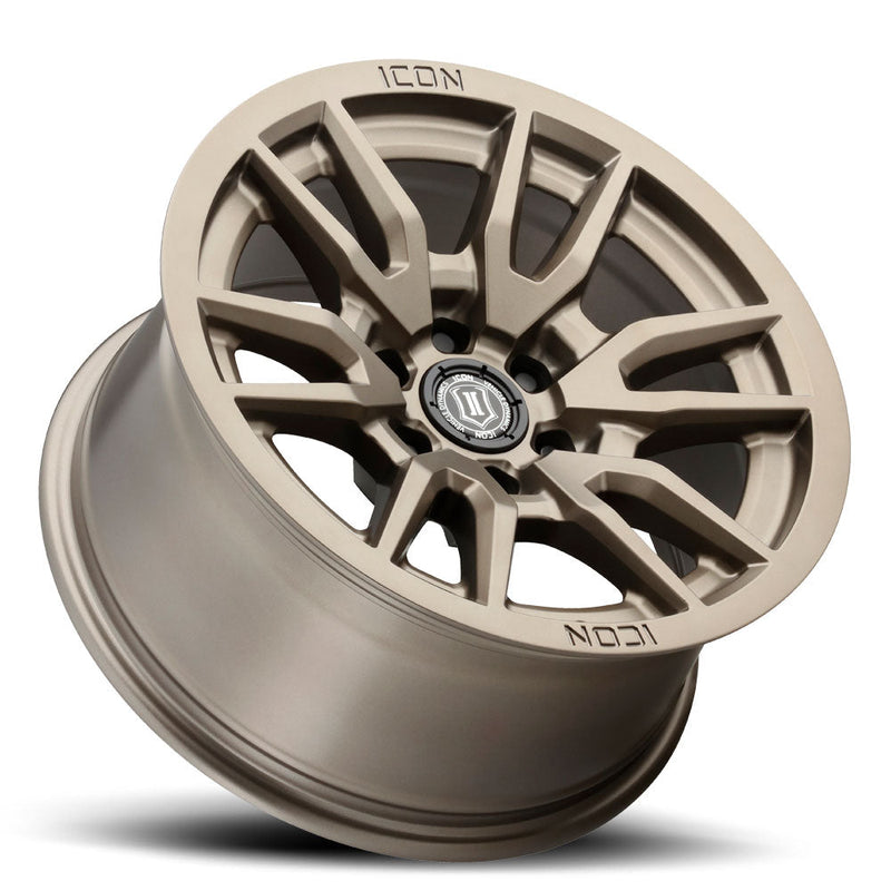 Load image into Gallery viewer, ICON Vehicle Dynamics Vector 6 wheel in bronze color with distinctive multi-spoke design
