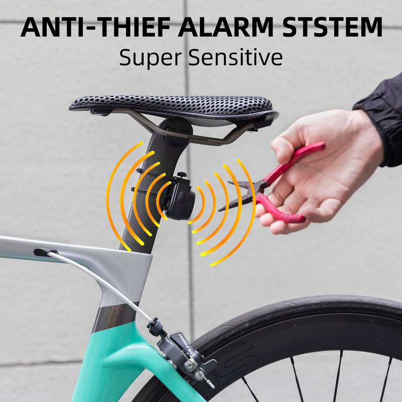 Load image into Gallery viewer, ROCKBROS 115dB Bike Alarm Vibration Motion Sensor Waterproof Motorcycle Alarm
