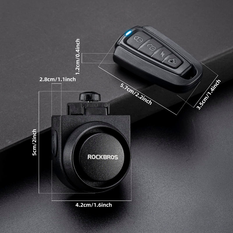 Load image into Gallery viewer, ROCKBROS 115dB Bike Alarm Vibration Motion Sensor Waterproof Motorcycle Alarm
