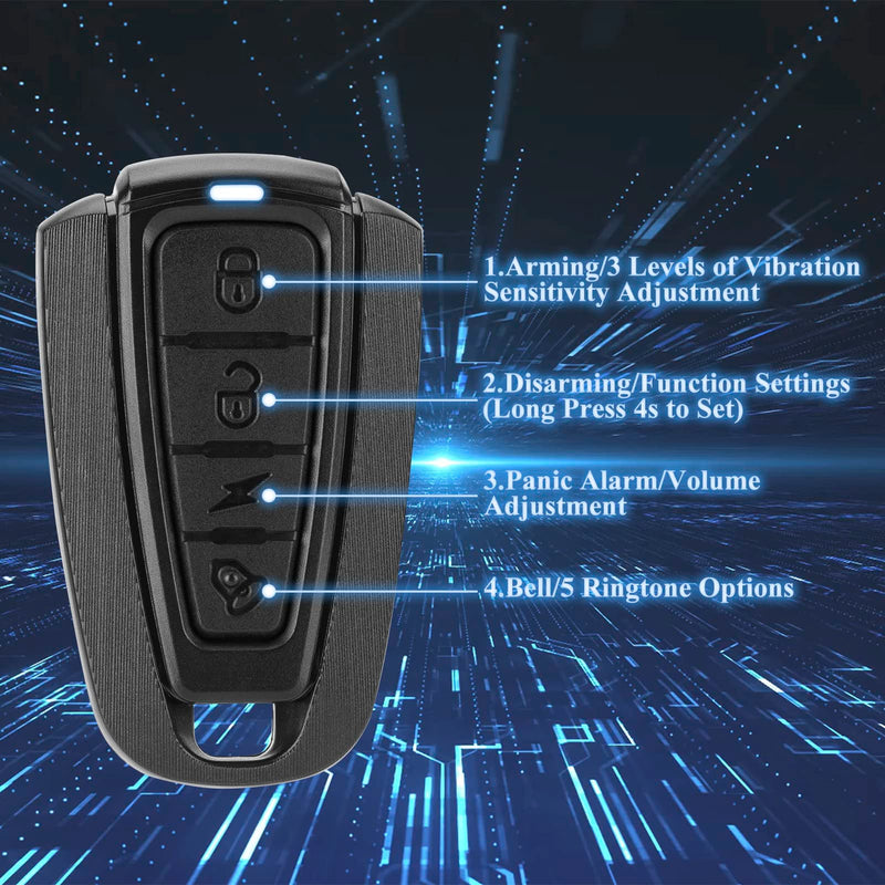 Load image into Gallery viewer, ROCKBROS 115dB Bike Alarm Vibration Motion Sensor Waterproof Motorcycle Alarm
