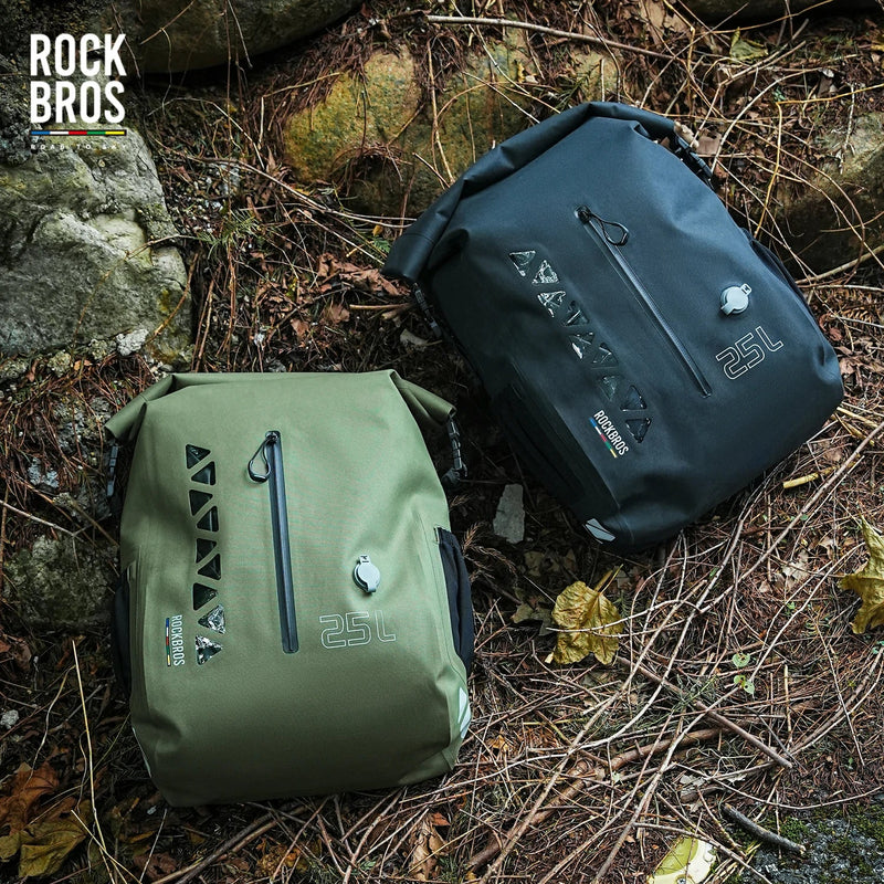 Load image into Gallery viewer, TL-153 25L Seamless 100% Waterproof Bike Panniers Rear Rack Bicycle Bag ROAD TO SKY
