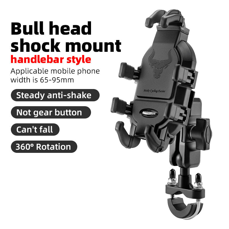 Load image into Gallery viewer, ROCKBROS Metal Bicycle Phone Holder - Universal Shockproof Mount
