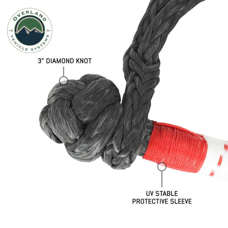 Load image into Gallery viewer, OVS Soft Shackle 3/8&quot; x 23&quot; 36,000 LB. with Loop &amp; Abrasive Sleeve
