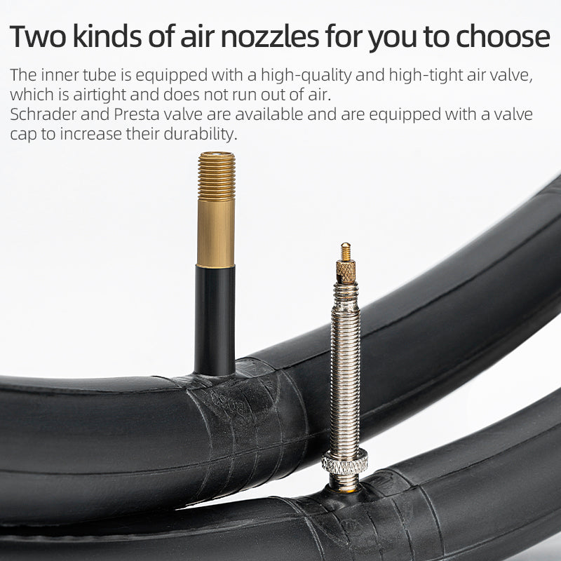 Load image into Gallery viewer, ROCKBROS 700X23/25/28/35C Road Bike Inner Tube 48mm Presta/Schrader Valve High Self Sealing Butyl Rubber
