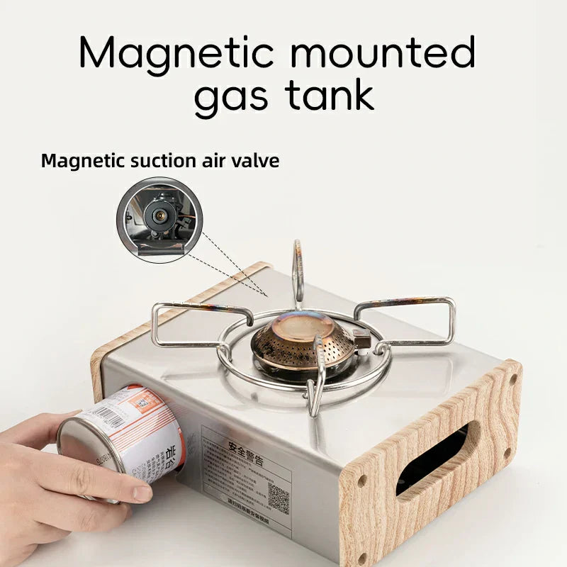 Load image into Gallery viewer, Qunature Mini Cassette Stove with 2.8KW Flame Magnetic Gas Tank Portable Design
