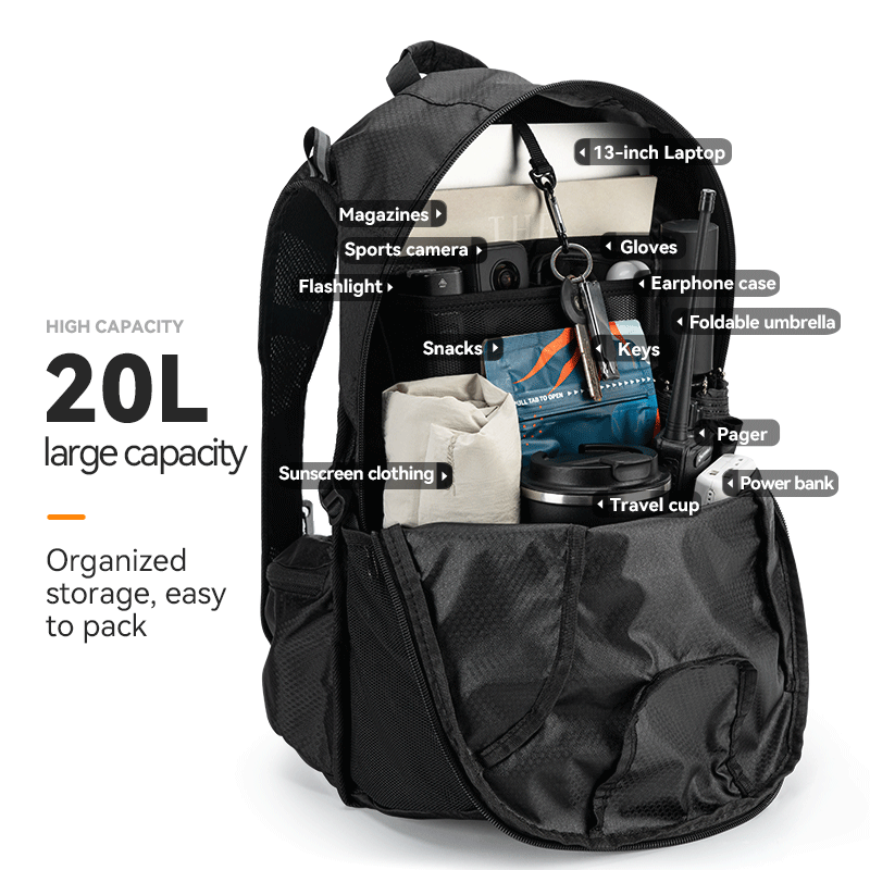 Load image into Gallery viewer, ROCKBROS Lightweight 20L Multi-functional Backpack for Travel, Hiking, and Daily Use
