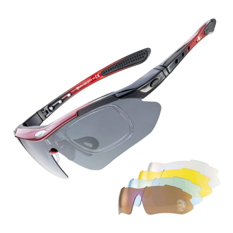 Load image into Gallery viewer, Slim Polarized Sports Sunglasses with 4 Lenses
