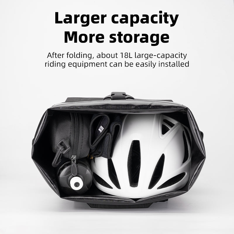 Load image into Gallery viewer, ROCKBROS Convertible Waterproof Bike Rack Bag 18L Adjustable Capacity Backpack Straps
