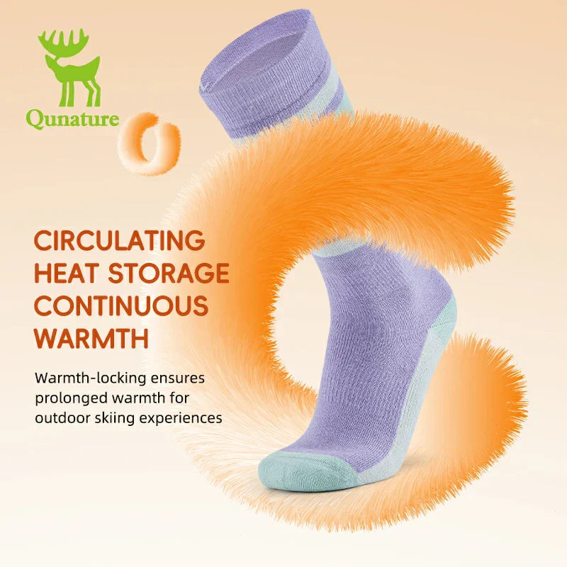 Load image into Gallery viewer, Qunature Wool Ski Socks Winter Warmth Shock Absorption for Skiing Comfort
