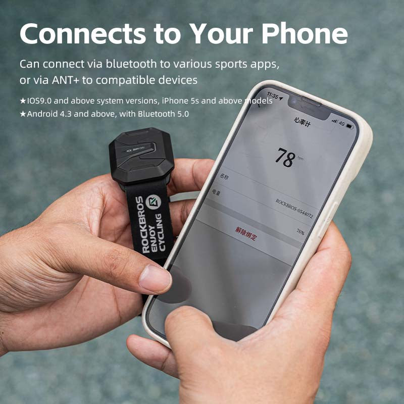 Load image into Gallery viewer, ROCKBROS ANT+ Dual-Mode Heart Rate Monitor Real-Time Tracking Waterproof Design
