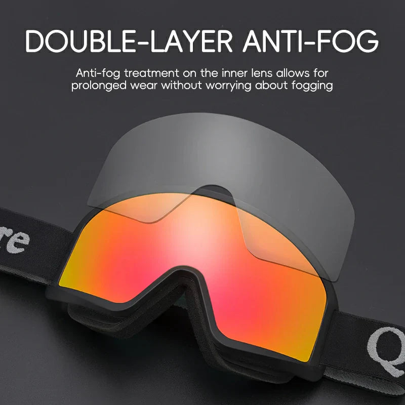 Load image into Gallery viewer, Qunature Anti-Fog Cylindrical Ski Goggles Double-Layer Lenses UV400 Protection

