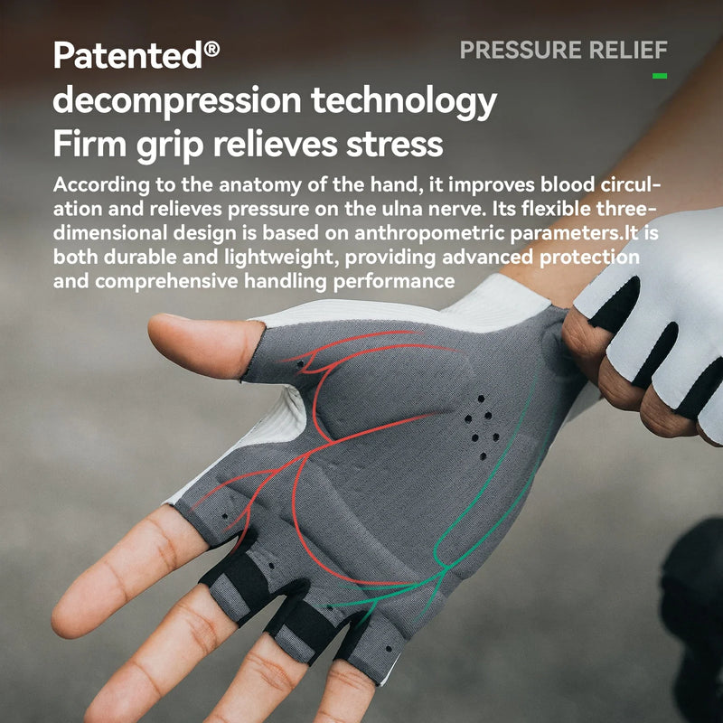 Load image into Gallery viewer, ROCKBROS Elastic Interface® Half-Finger Gel Padded Cycling Gloves

