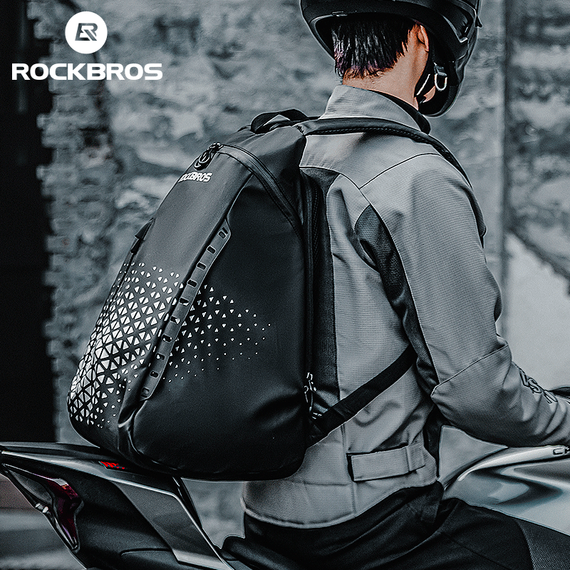 Load image into Gallery viewer, ROCKBROS High-Capacity 14.5L Helmet Backpack with Reflective Safety Design

