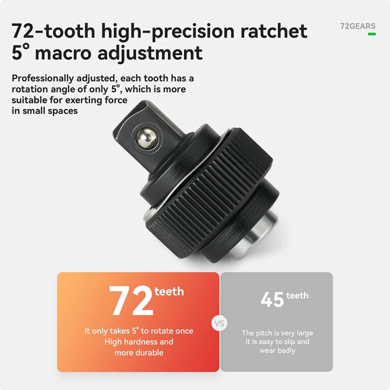 Load image into Gallery viewer, ROCKBROS 1/4 Torque 2–24Nm Micrometer Click Torque Wrench, 72-Tooth Gear Professional Precision ±3%High Accuracy

