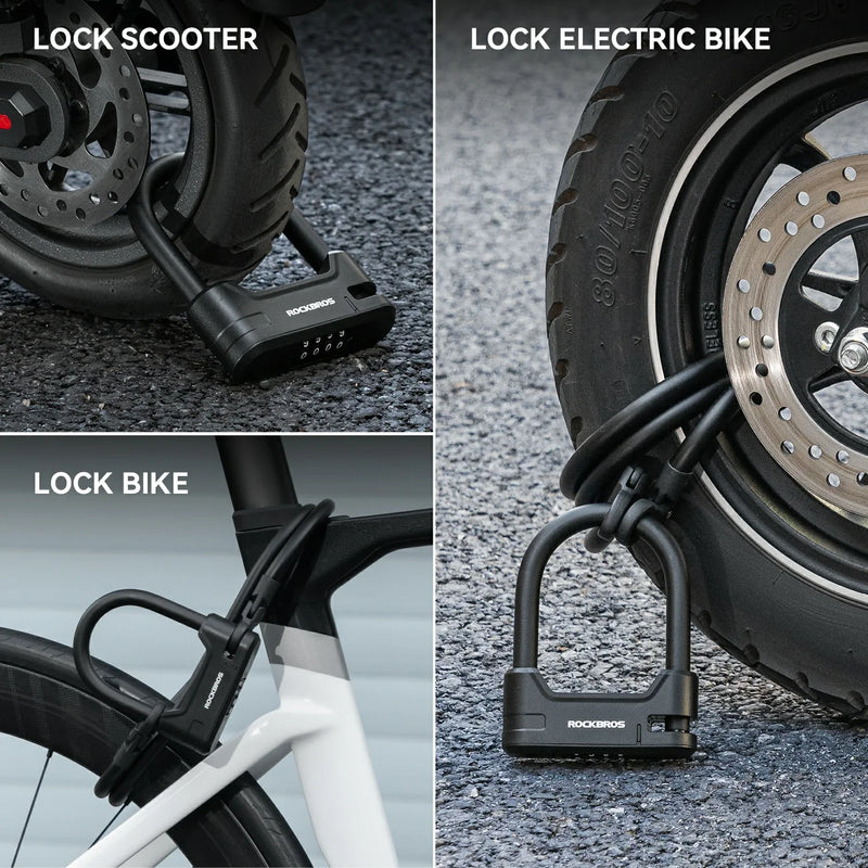 Load image into Gallery viewer, ROCKBROS U-Lock and Cable Scooter Bike Lock
