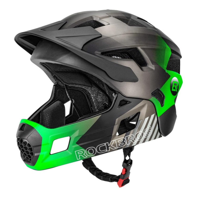 Load image into Gallery viewer, ROCKBROS Kids Full Face Bike Helmet Ages 5-14 Anti-Collision Detachable Chin
