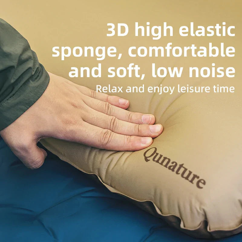 Load image into Gallery viewer, Qunature Self-Inflating Cheese Sponge Pillow with 3D High Elastic Support
