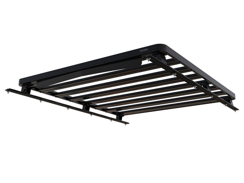 Load image into Gallery viewer, Front Runner ARE Canopy Slimline II Rack Kit measuring 1425mm by 1560mm, durable black rooftop cargo carrier for storage and travel
