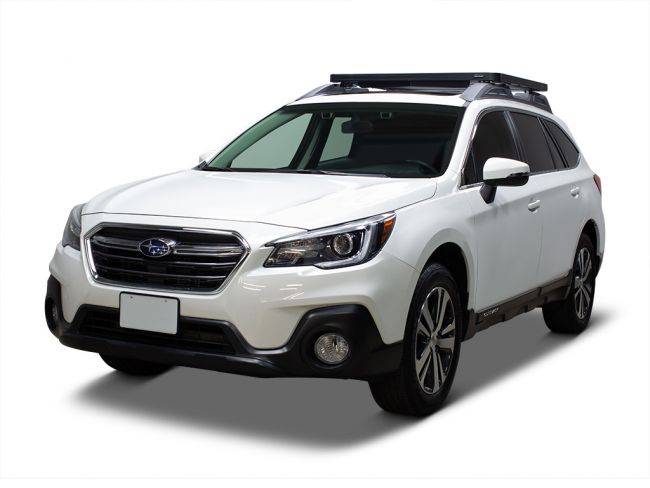 Load image into Gallery viewer, Front Runner Subaru Outback 2015-2019 with Slimline II Roof Rail Rack Kit installed on white vehicle
