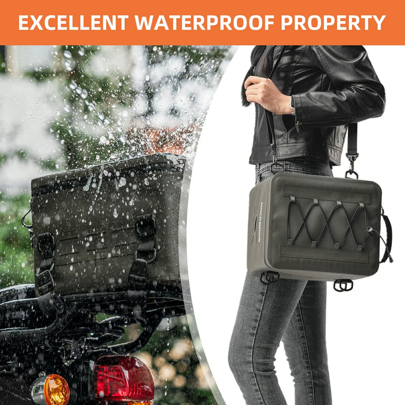 Load image into Gallery viewer, ROCKBROS 13L Waterproof Motorcycle Tail Bag Saddlebag Rear Rack Trunk

