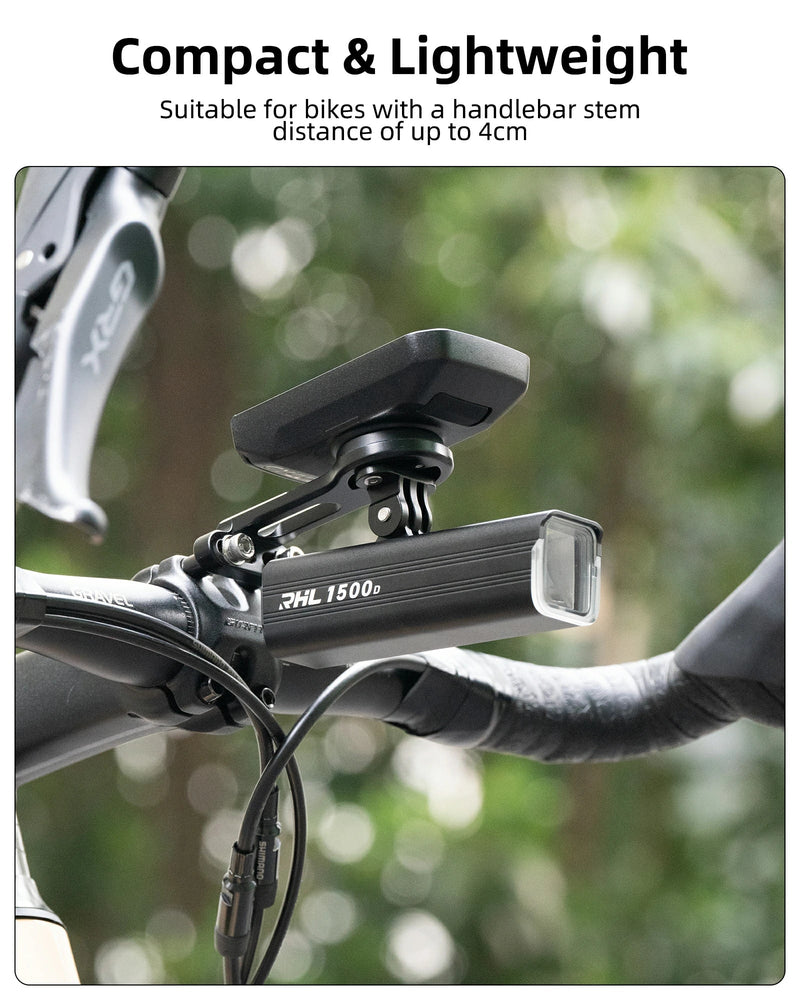 Load image into Gallery viewer, ROCKBROS Bike Computer Mount Out-Front Aluminum Integrated Bicycle Cycling Computer Mount
