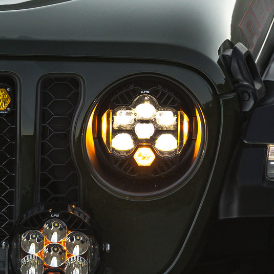 Baja Designs DOT LP6 LED Headlight Kit - Jeep 2018-2025 Wrangler JL; 2020-2025 Gladiator JT; NOTE w/Halogen Headlights